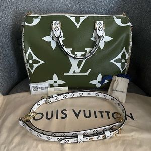 Rare Authentic Khaki Louis Vuitton Speedy 30